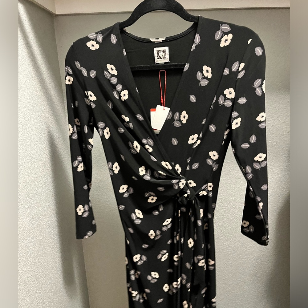 Anne Klein Floral Long Sleeve Dress